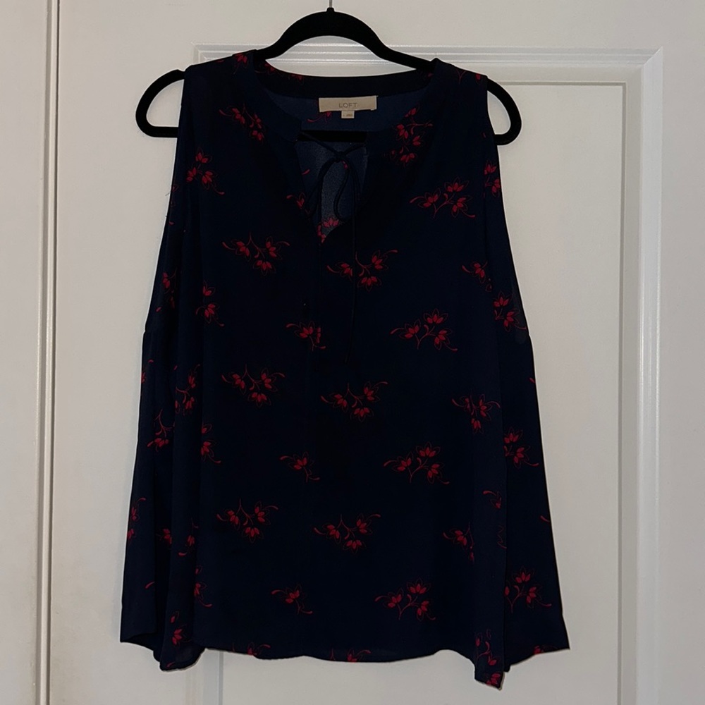 LOFT Open Shoulder Blouse Size L